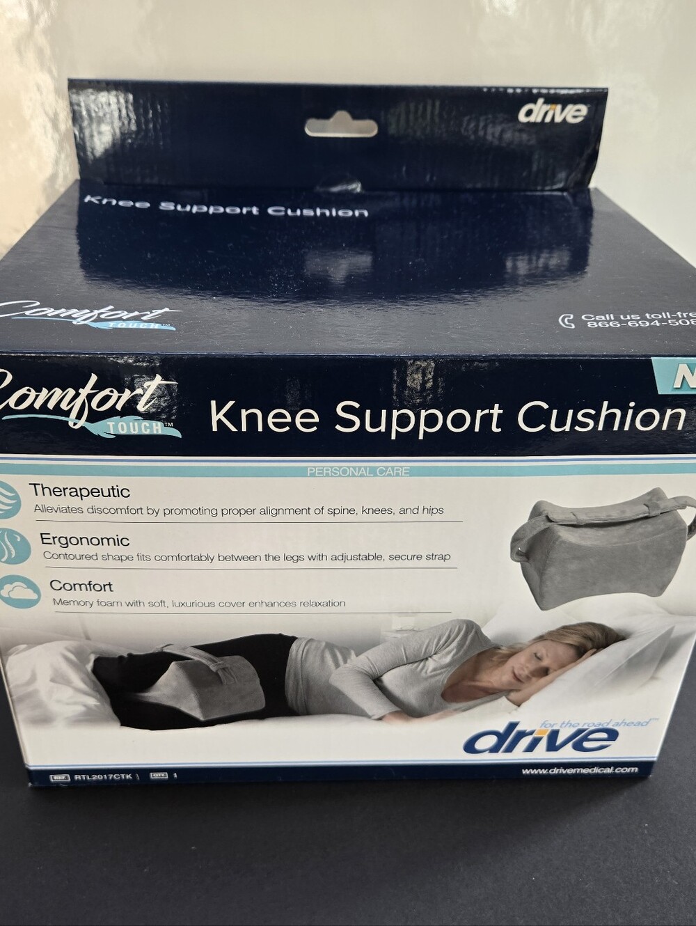 Drive Comfort Touch Knee Support Cushion - Gray